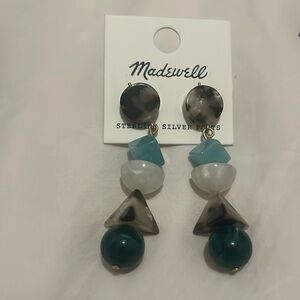 💎 Madewell resin mix shape stack earrings NWT 💎